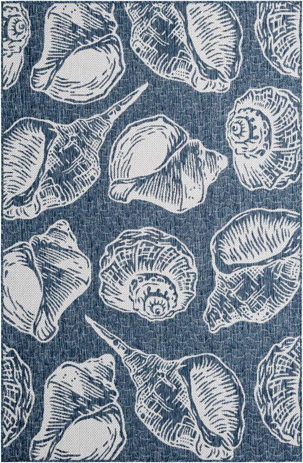 Detail image of 5' 3 x 8' Easy-Clean Coastal Indoor / Outdoor Rug