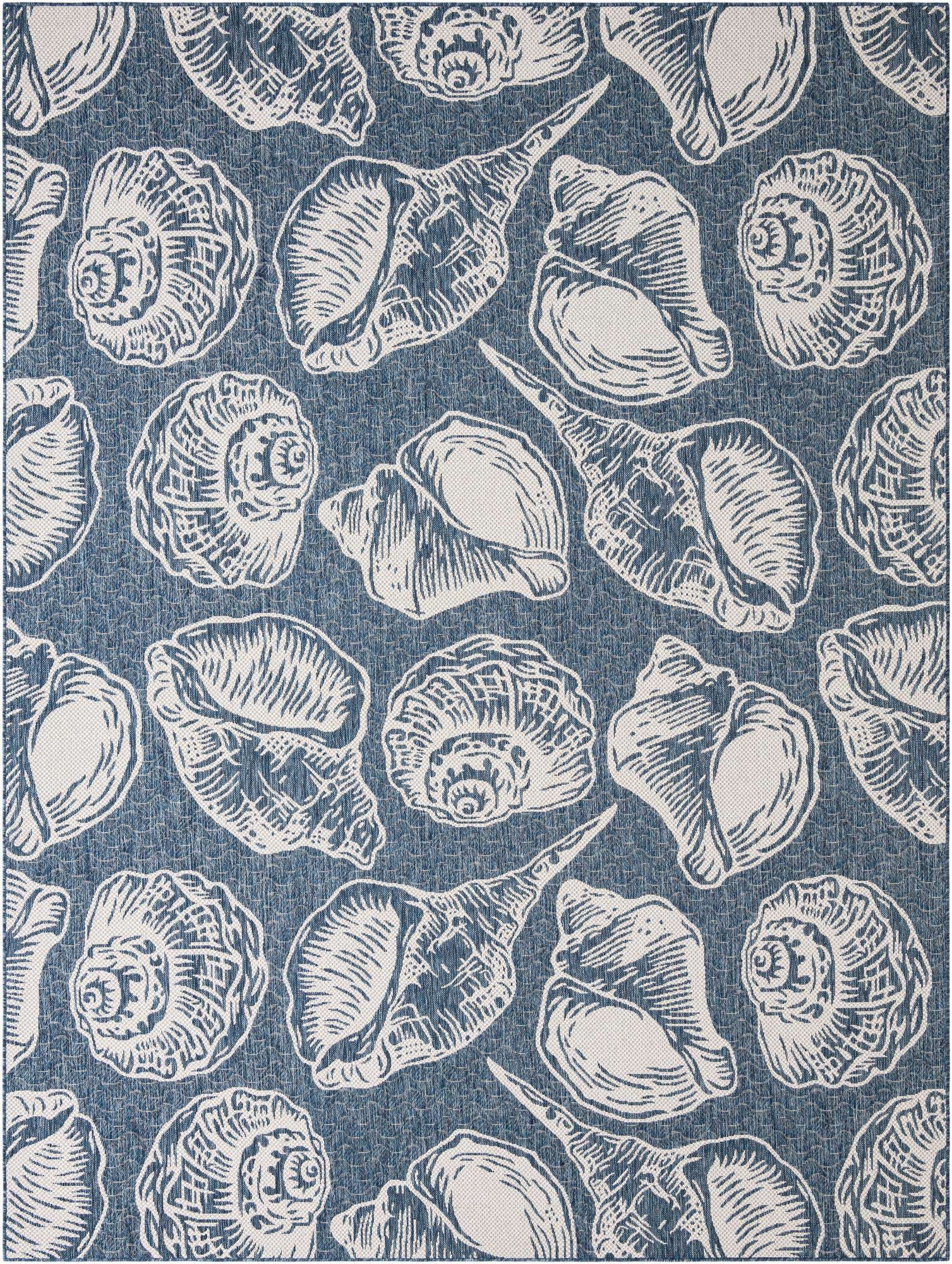 9' x 12' Easy-Clean Coastal Indoor / Outdoor Rug