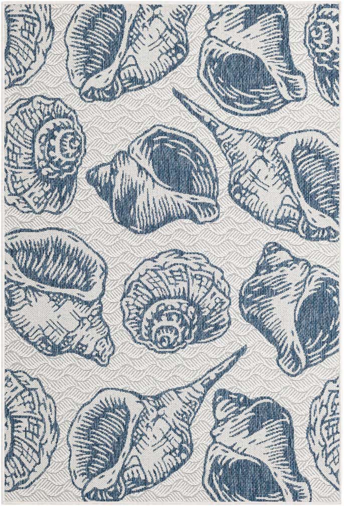 4' x 6' Easy-Clean Coastal Indoor / Outdoor Rug