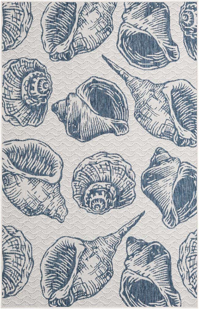 5' 3 x 8' Easy-Clean Coastal Indoor / Outdoor Rug