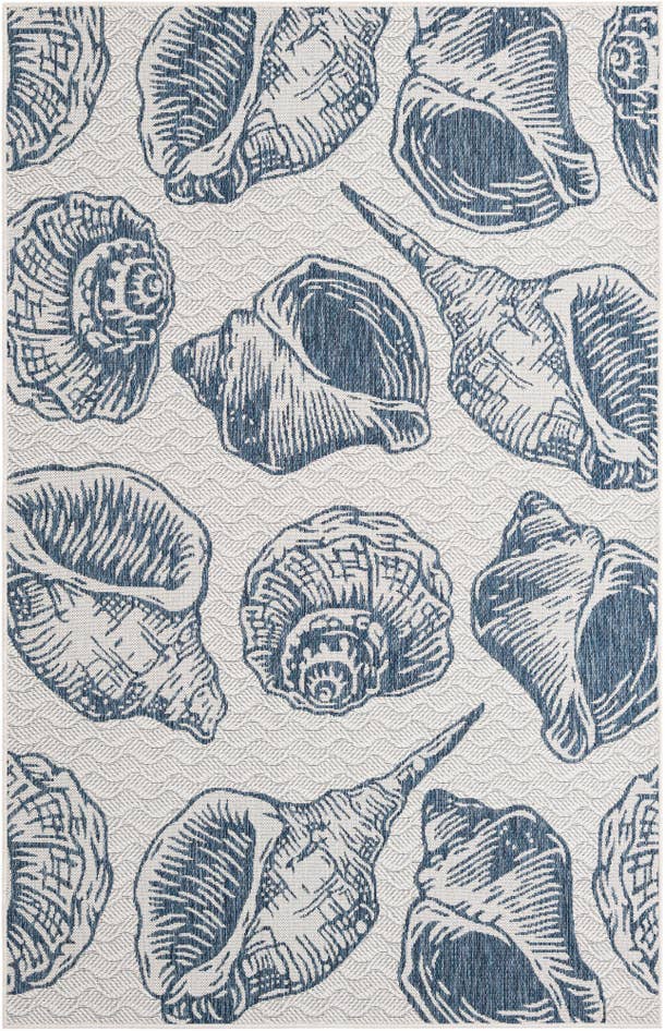 Detail image of 5' 3 x 8' Easy-Clean Coastal Indoor / Outdoor Rug