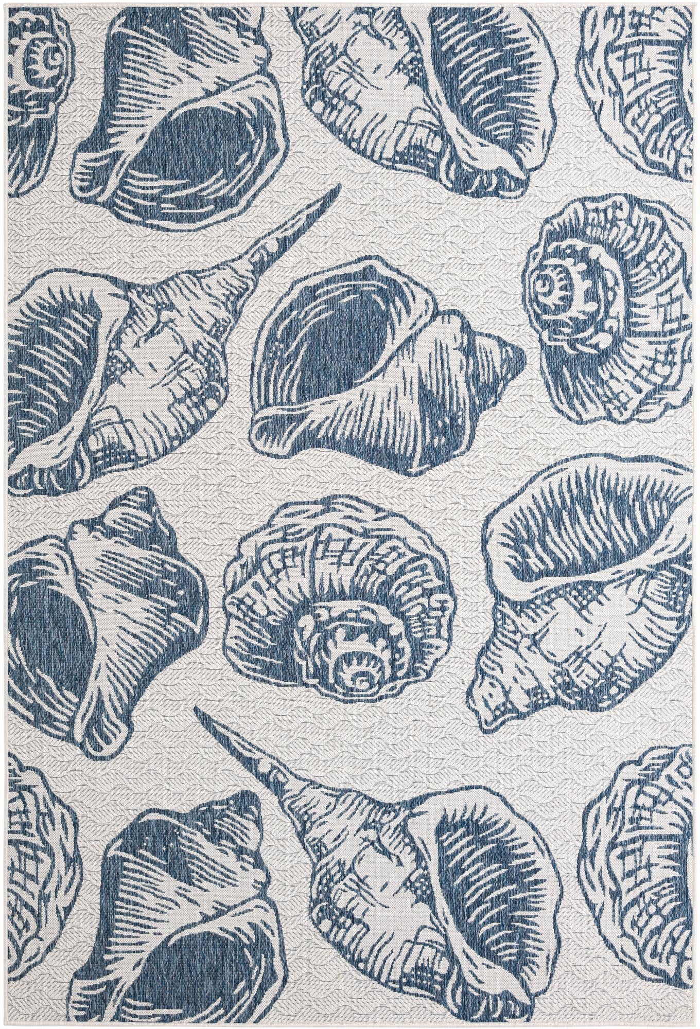 6' x 9' Easy-Clean Coastal Indoor / Outdoor Rug