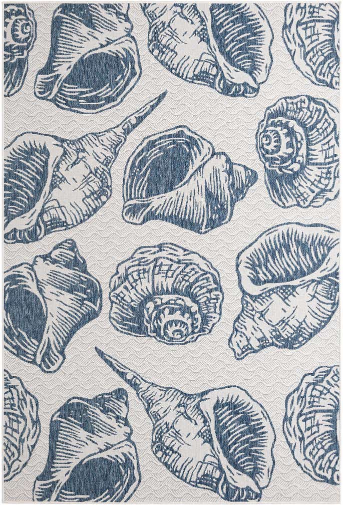 6' x 9' Easy-Clean Coastal Indoor / Outdoor Rug