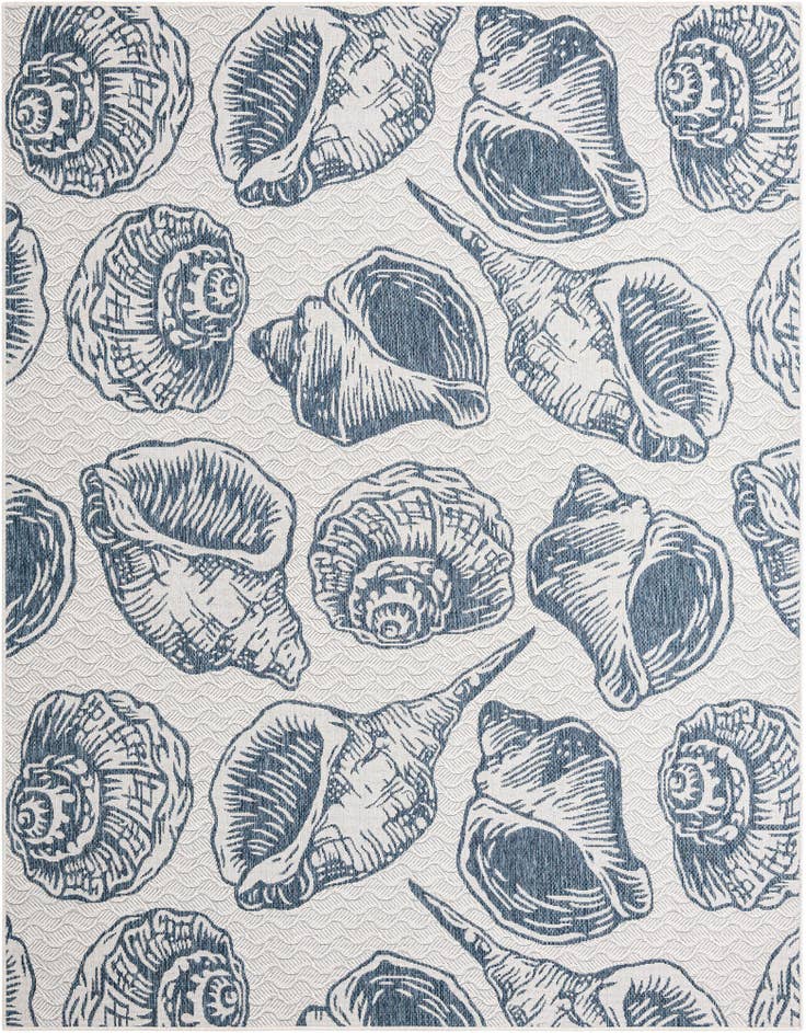 Detail image of 7' 10 x 10' Easy-Clean Coastal Indoor / Outdoor Rug
