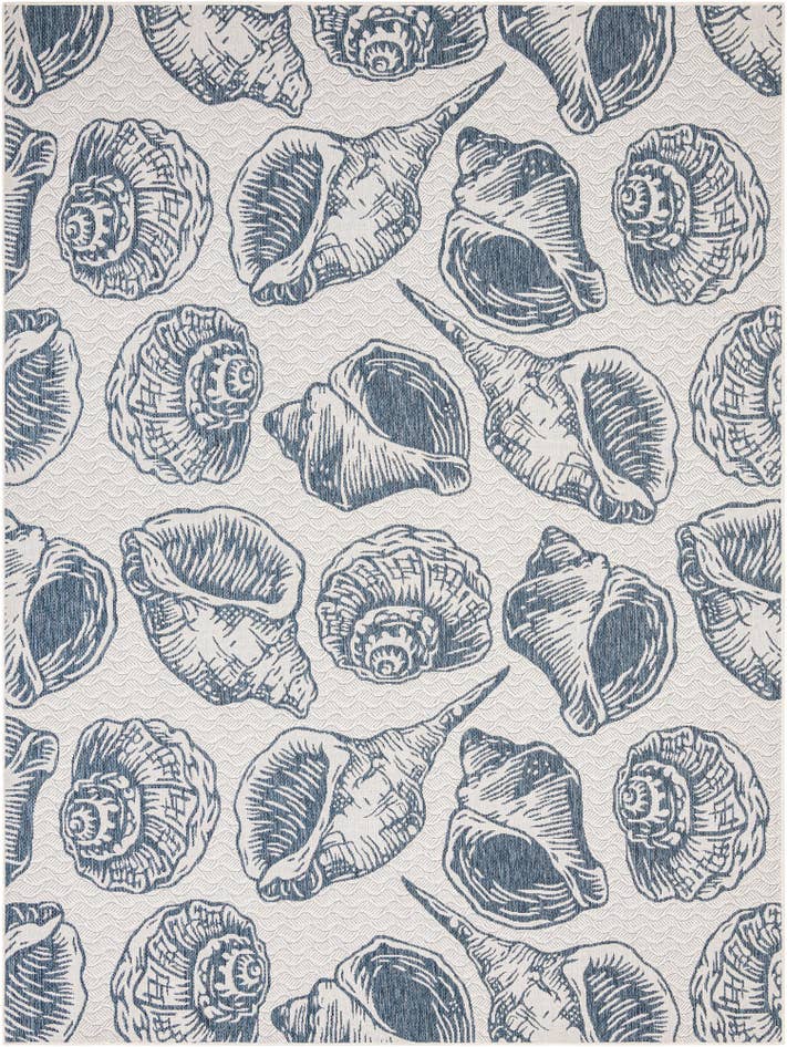 Detail image of 9' x 12' Easy-Clean Coastal Indoor / Outdoor Rug