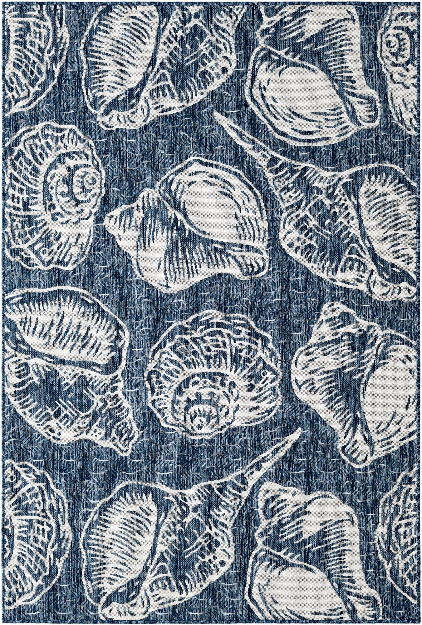 4' x 6'  Washable Coastal Indoor / Outdoor Rug