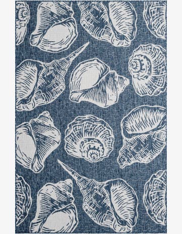 5' 3 x 8' Easy-Clean Coastal Indoor / Outdoor Rug