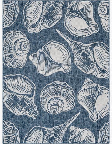 5' 3 x 7' Easy-Clean Coastal Indoor / Outdoor Rug