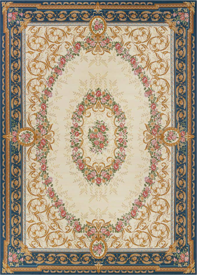 Detail image of 10' x 14' Easy-Clean Traditional Indoor / Outdoor Rug