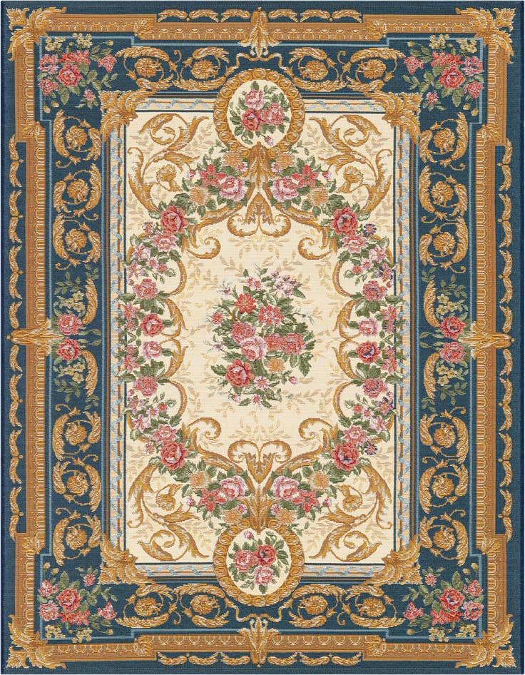 Detail image of 4' x 6' Easy-Clean Traditional Indoor / Outdoor Rug
