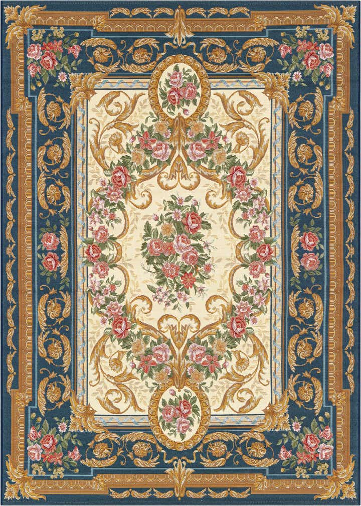 5' x 7' Easy-Clean Traditional Indoor / Outdoor Rug