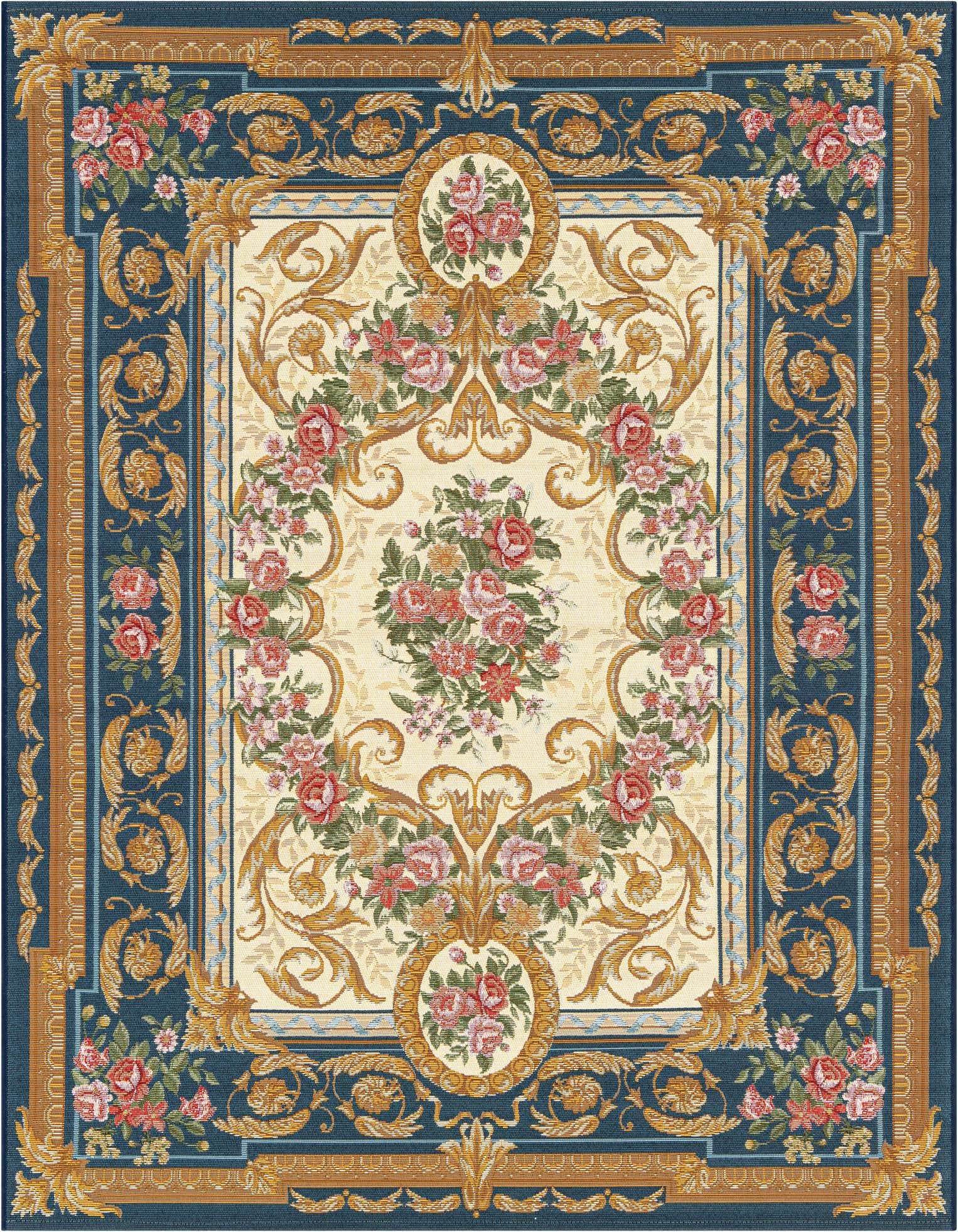 5' x 7' Easy-Clean Traditional Indoor / Outdoor Rug