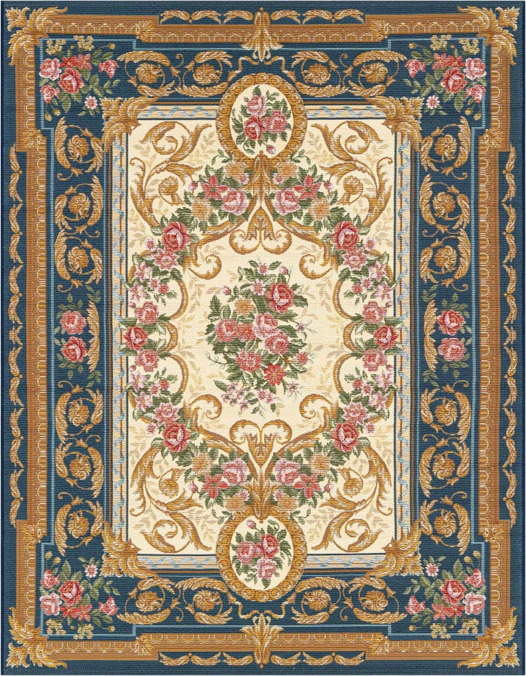 Detail image of 5' x 7' Easy-Clean Traditional Indoor / Outdoor Rug