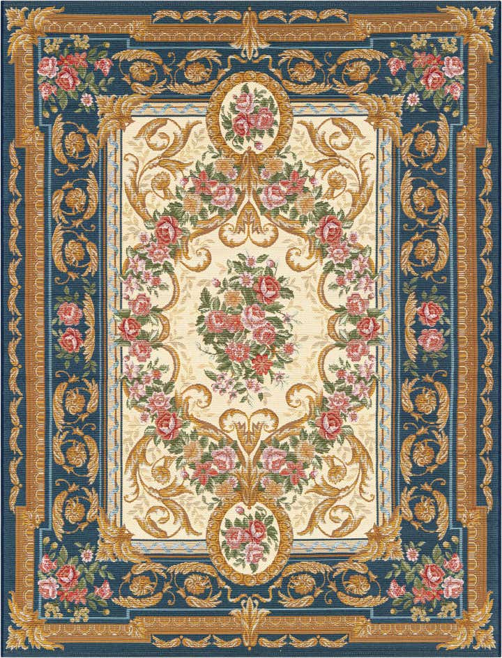 5' x 7' Easy-Clean Traditional Indoor / Outdoor Rug