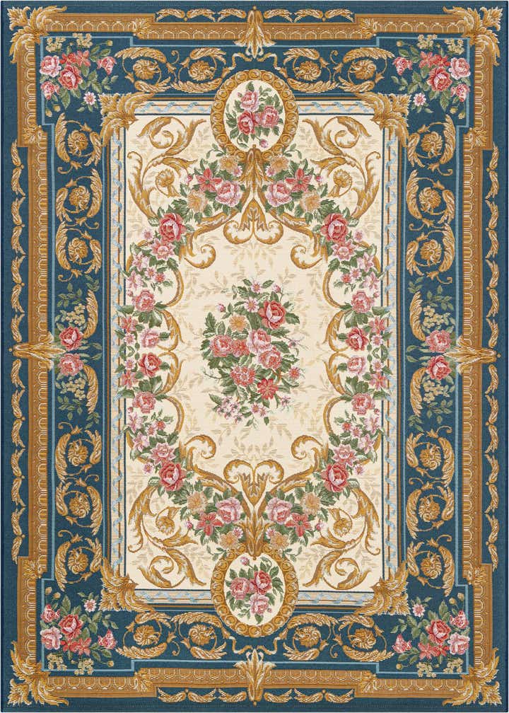 5' x 8' Easy-Clean Traditional Indoor / Outdoor Rug