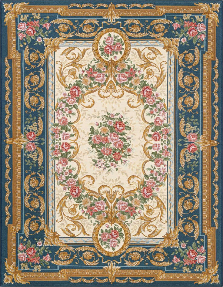 Detail image of 5' x 8' Easy-Clean Traditional Indoor / Outdoor Rug