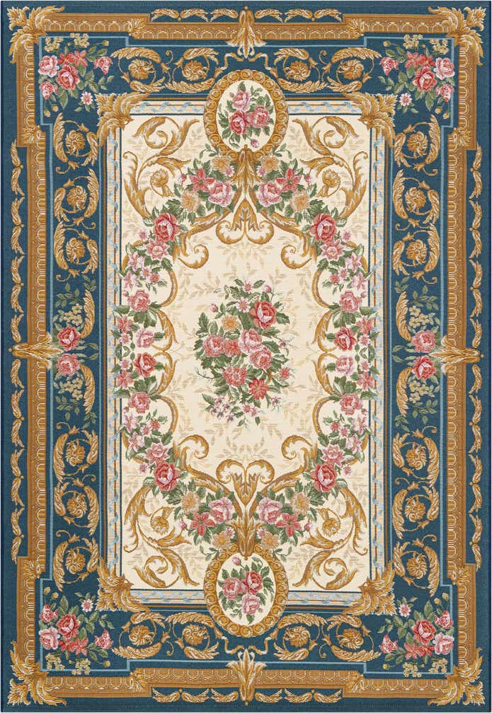 5' x 8' Easy-Clean Traditional Indoor / Outdoor Rug