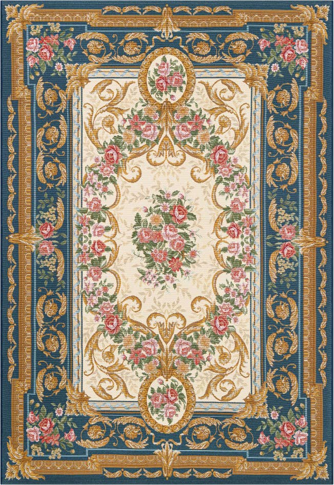 Detail image of 5' x 8' Easy-Clean Traditional Indoor / Outdoor Rug