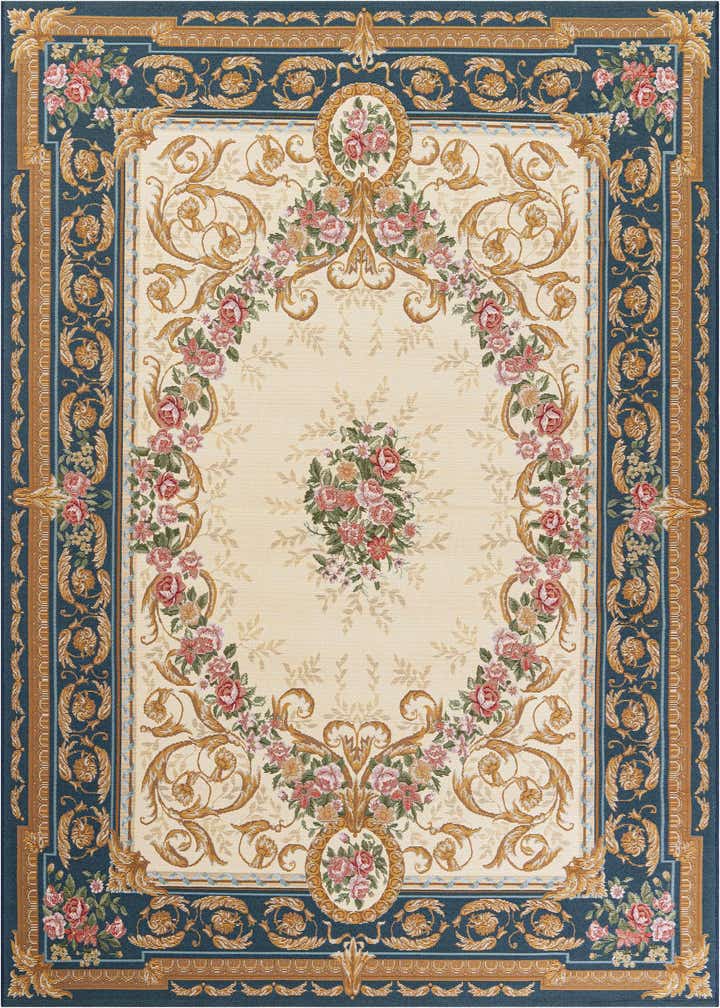 6' x 9' Easy-Clean Traditional Indoor / Outdoor Rug