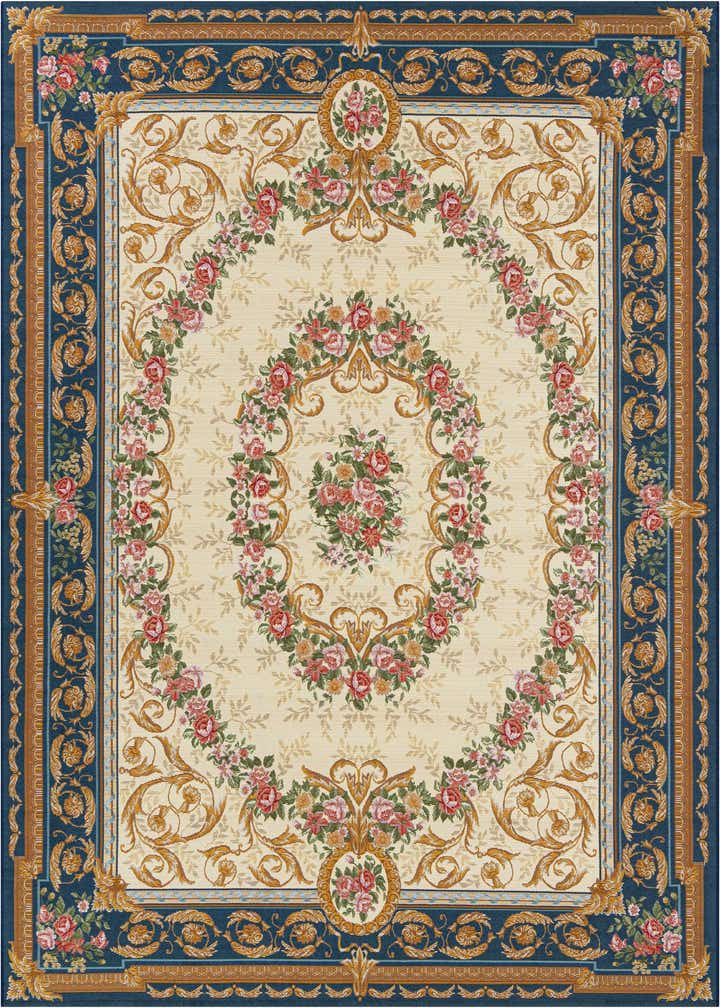 7' 10 x 10' Easy-Clean Traditional Indoor / Outdoor Rug