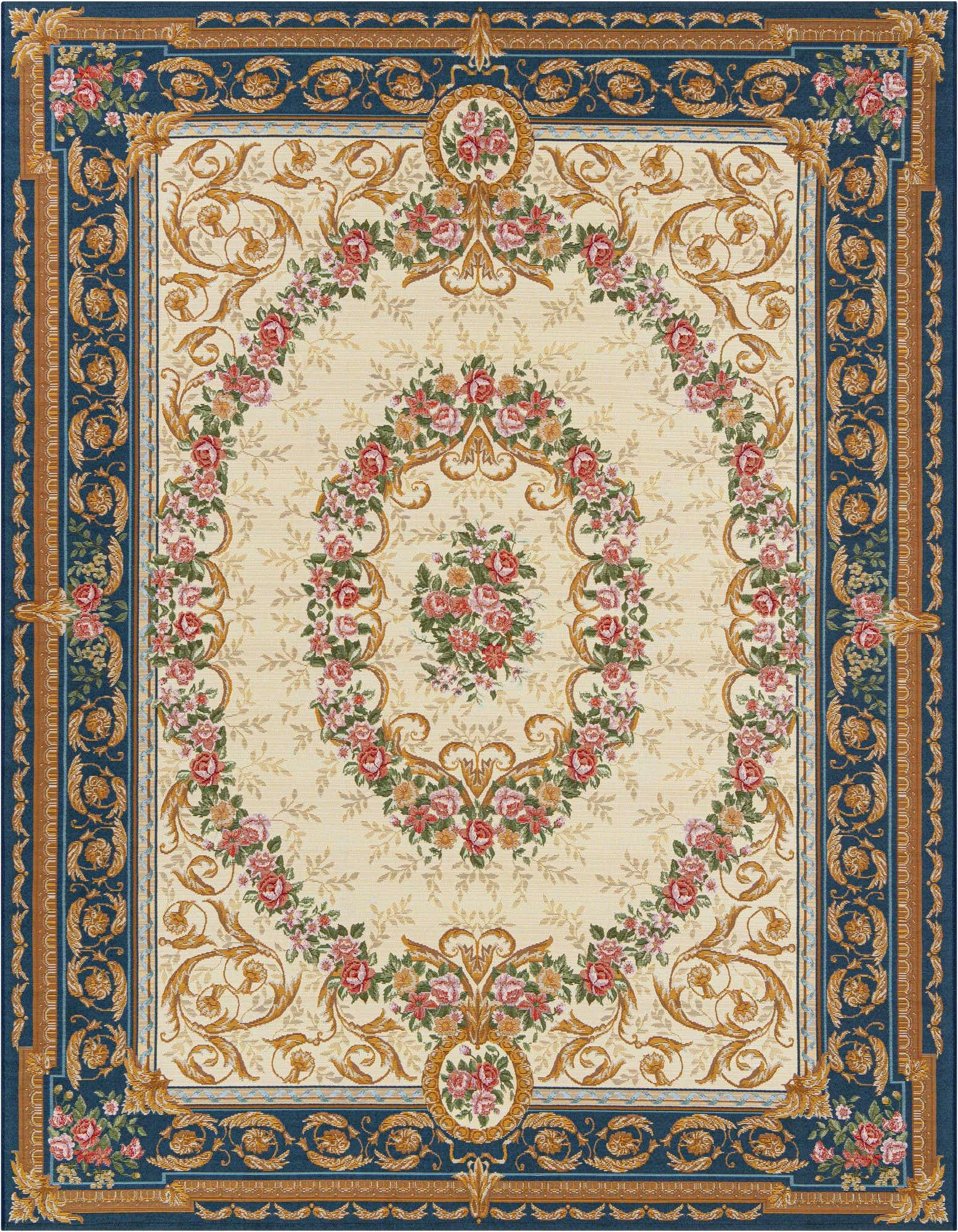 7' 10 x 10' Easy-Clean Traditional Indoor / Outdoor Rug