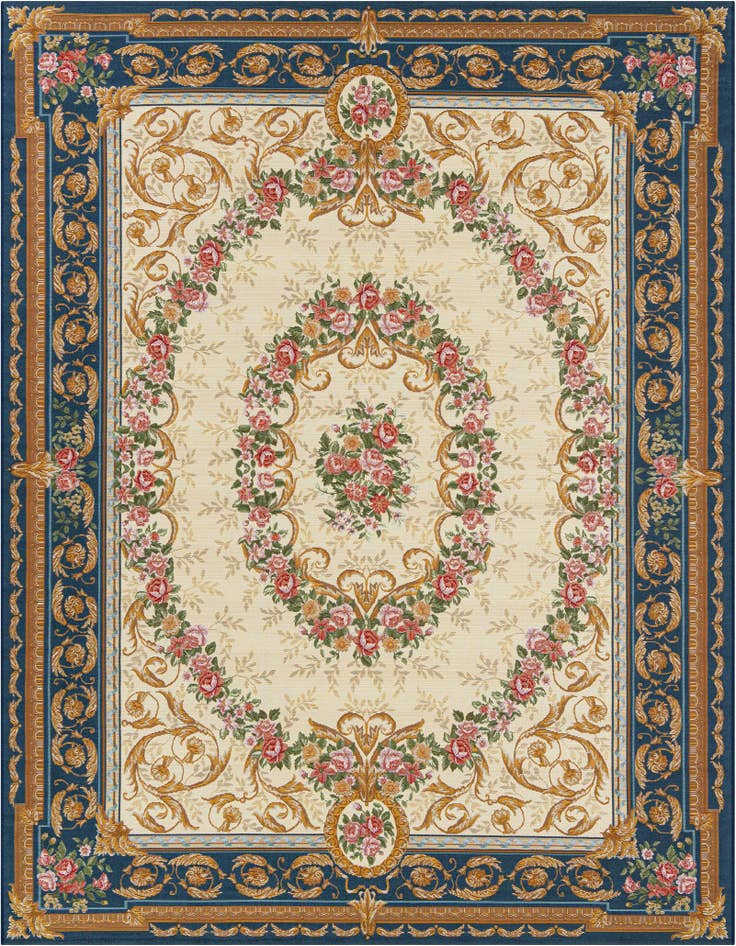 Detail image of 7' 10 x 10' Easy-Clean Traditional Indoor / Outdoor Rug