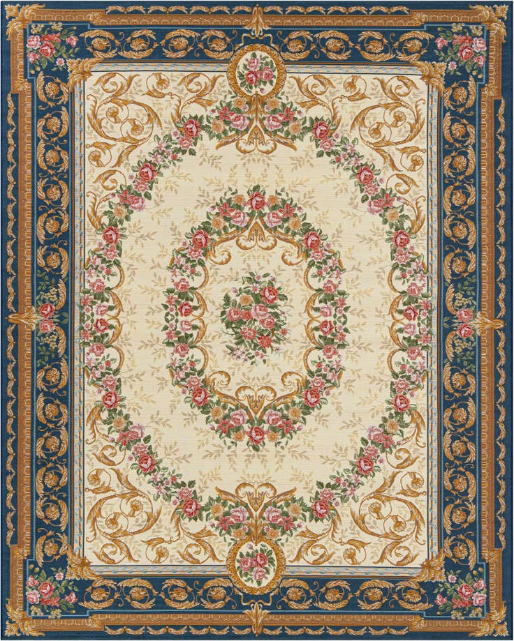 Detail image of 7' 10 x 10' Easy-Clean Traditional Indoor / Outdoor Rug