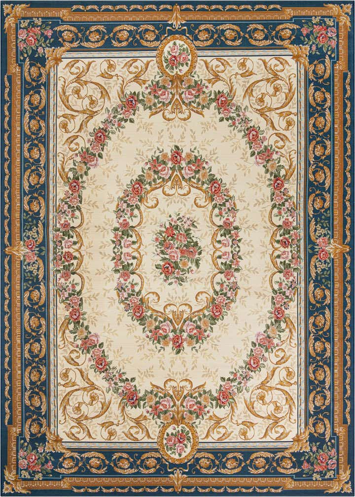 9' x 12' Easy-Clean Traditional Indoor / Outdoor Rug