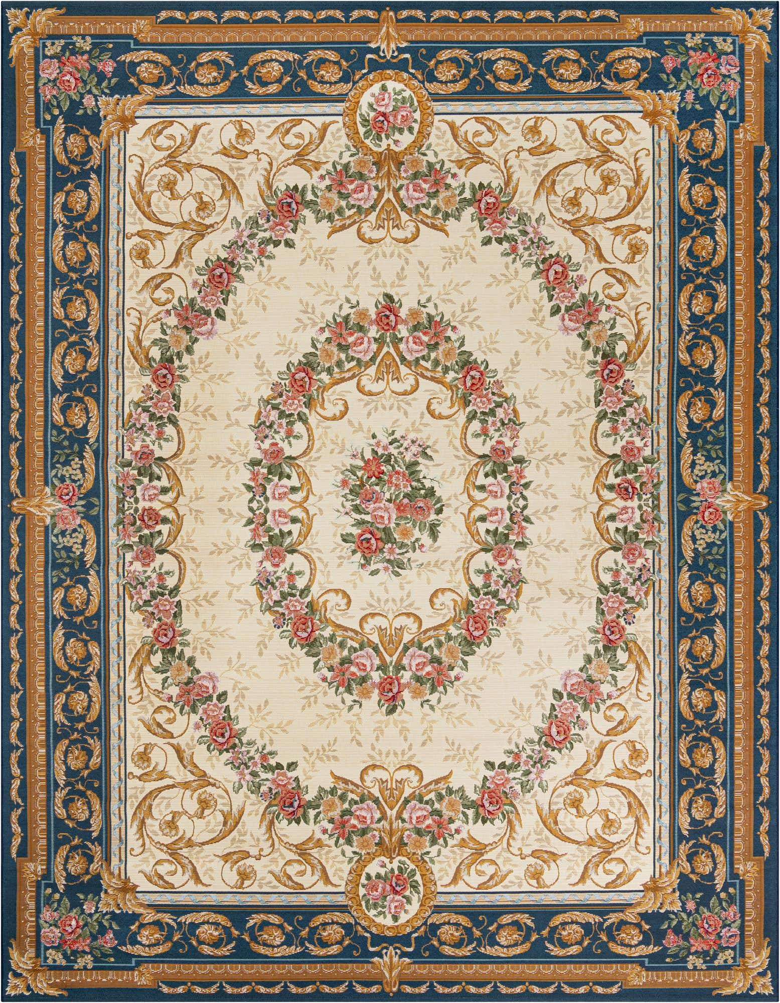 9' x 12' Easy-Clean Traditional Indoor / Outdoor Rug