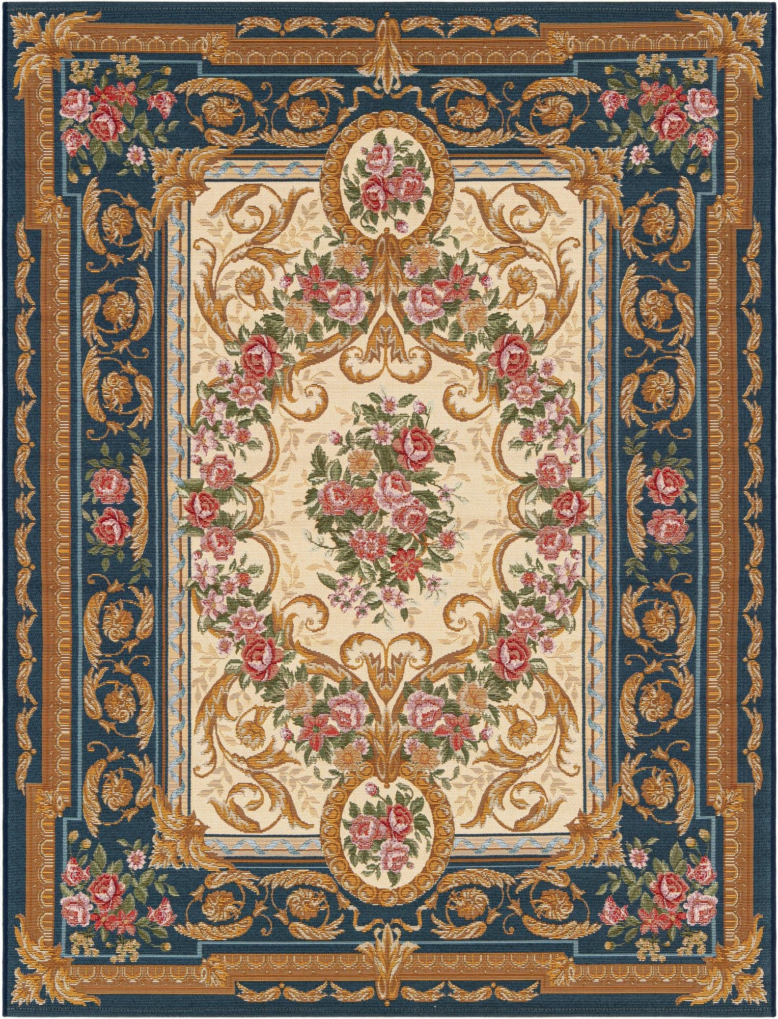 5' x 7'  Washable Traditional Indoor / Outdoor Rug