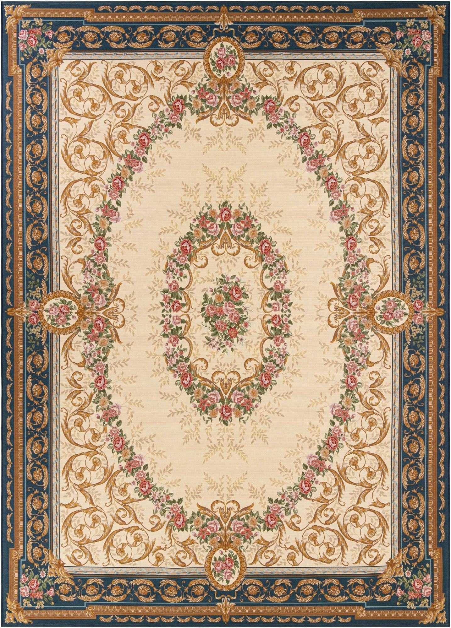 10' x 14'  Washable Traditional Indoor / Outdoor Rug