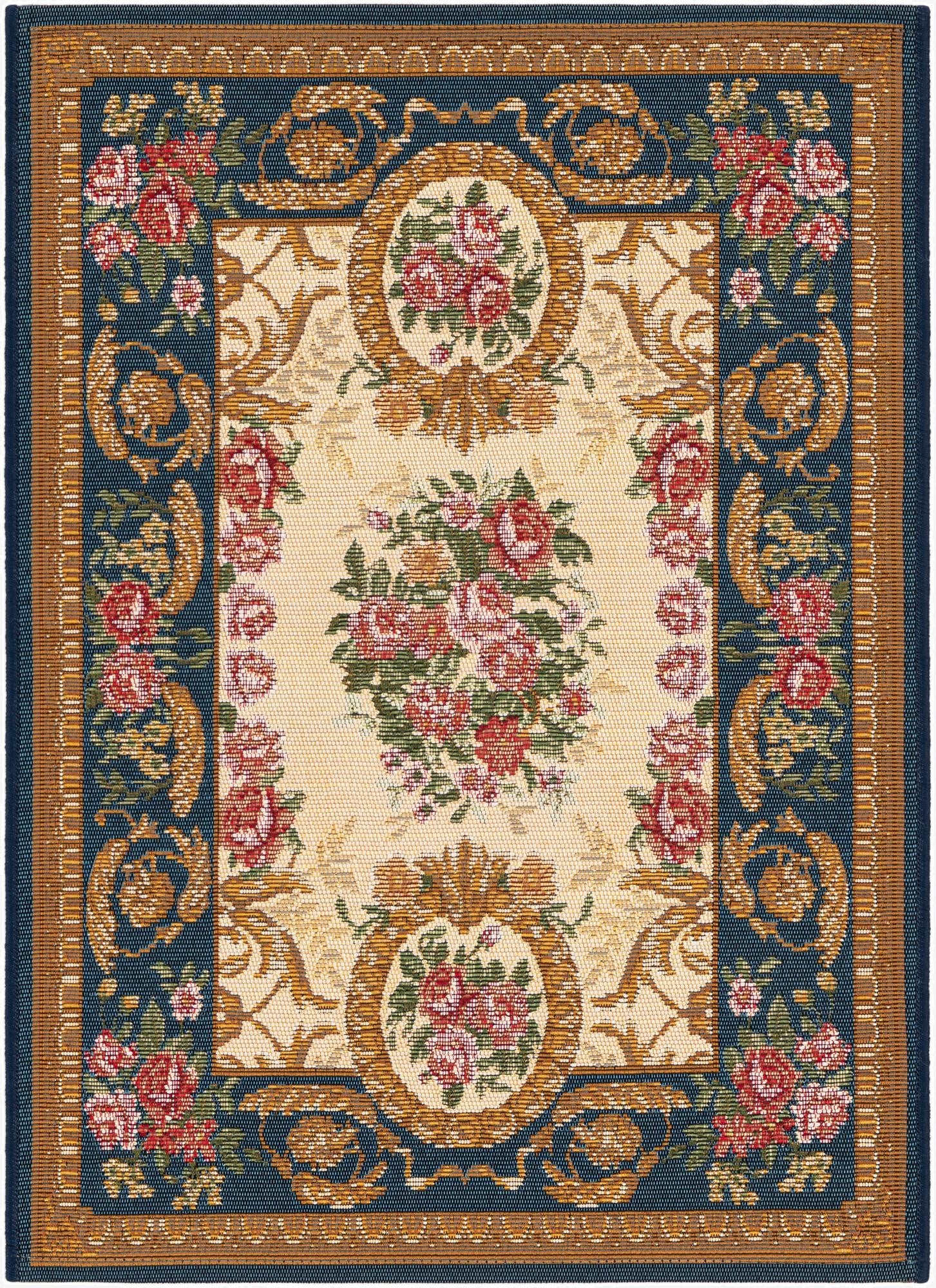 2' x 3'  Washable Traditional Indoor / Outdoor Rug