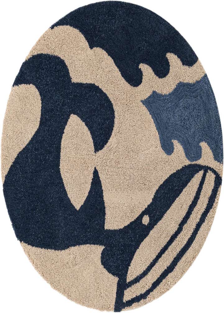 4' x 4' Handtufted Wool Round Rug