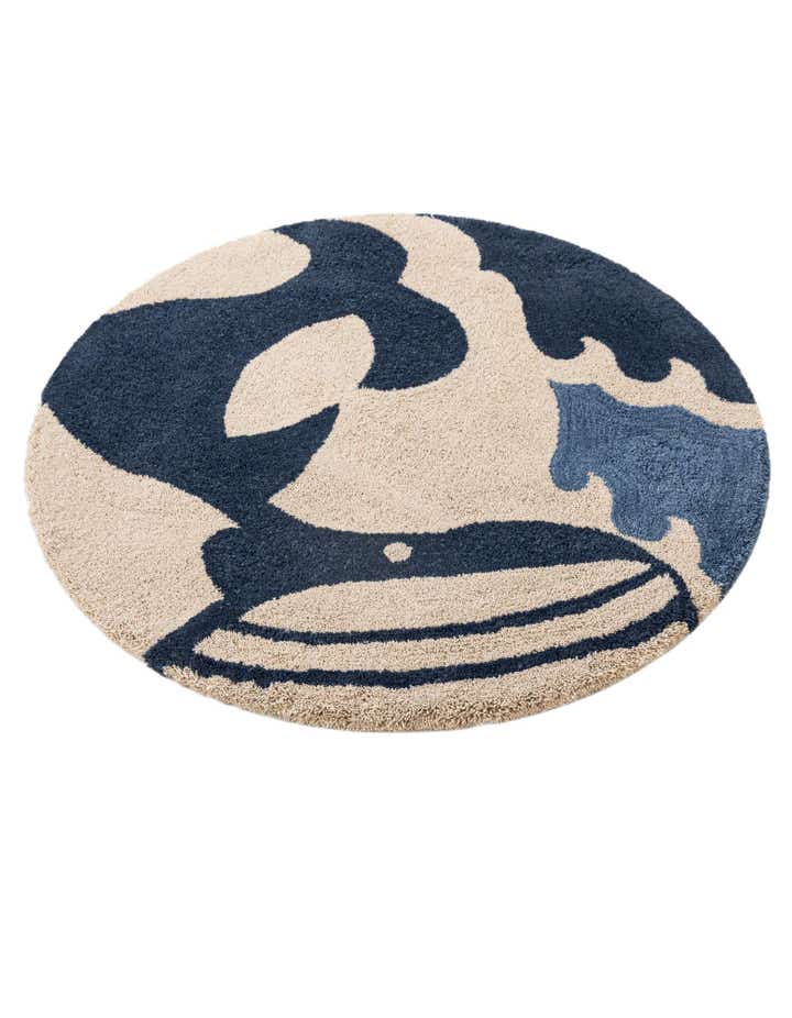3' 3 x 3' 3 Handtufted Wool Round Rug