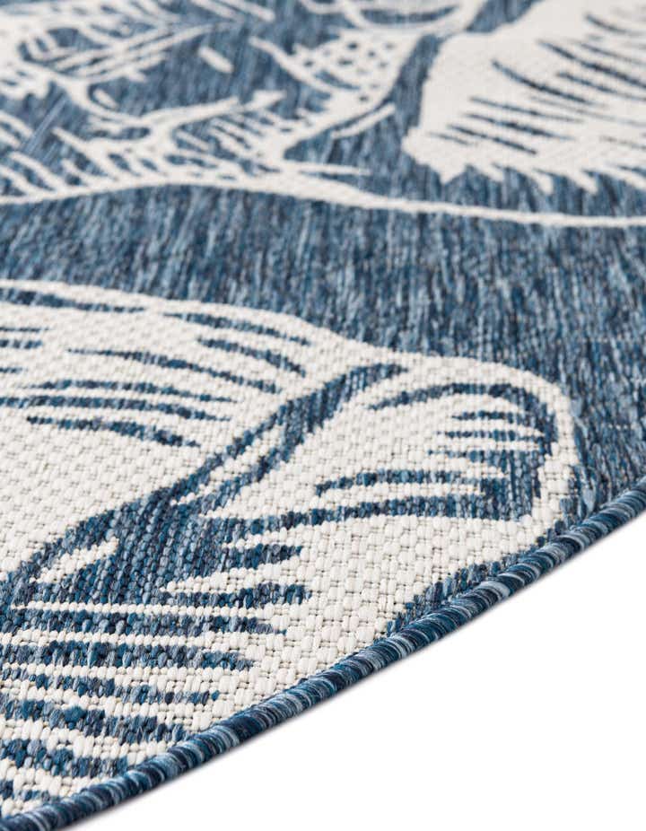 3' x 3' Easy-Clean Coastal Indoor / Outdoor Round Rug