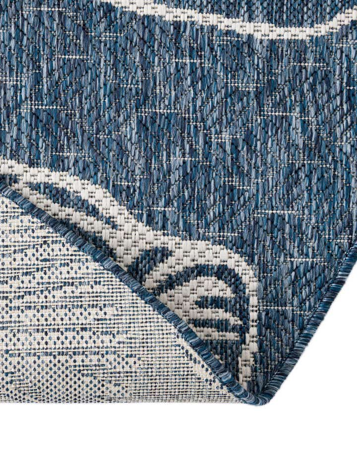 3' x 3' Easy-Clean Coastal Indoor / Outdoor Round Rug