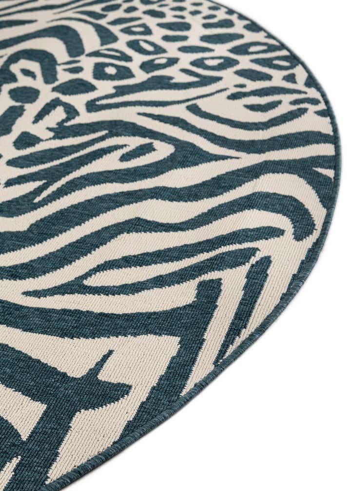3' x 3' Easy-Clean Safari Indoor / Outdoor Round Rug