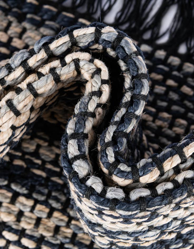 Detail image of 2' x 6' 1  Hand Woven Chunky Jute Runner Rug