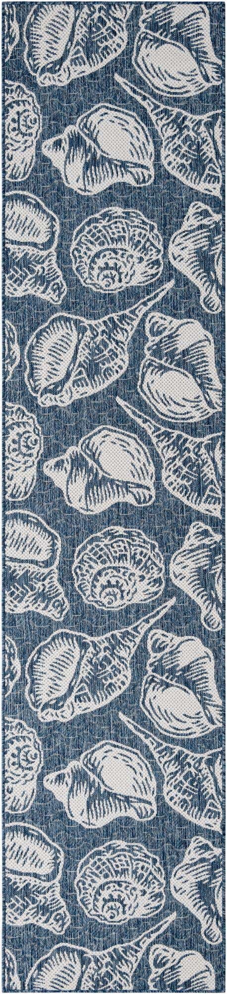 2' 7 x 12' Easy-Clean Coastal Indoor / Outdoor Runner Rug