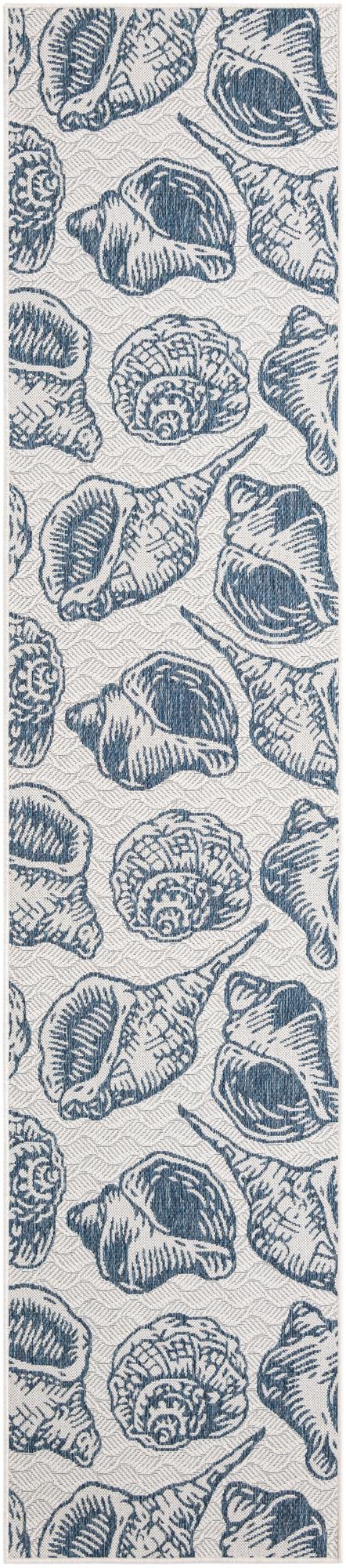 2' 7 x 12' Easy-Clean Coastal Indoor / Outdoor Runner Rug