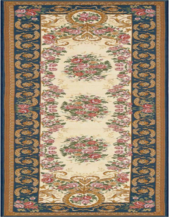 Detail image of 2' 7 x 10' Easy-Clean Traditional Indoor / Outdoor Runner Rug