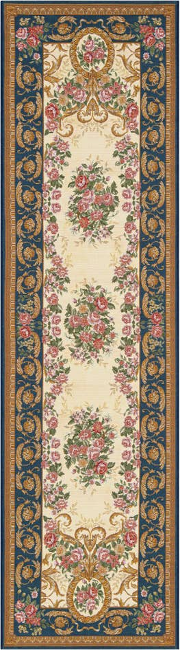 Detail image of 2' 7 x 10' Easy-Clean Traditional Indoor / Outdoor Runner Rug