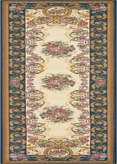 2' 7 x 12' Easy-Clean Traditional Indoor / Outdoor Runner Rug