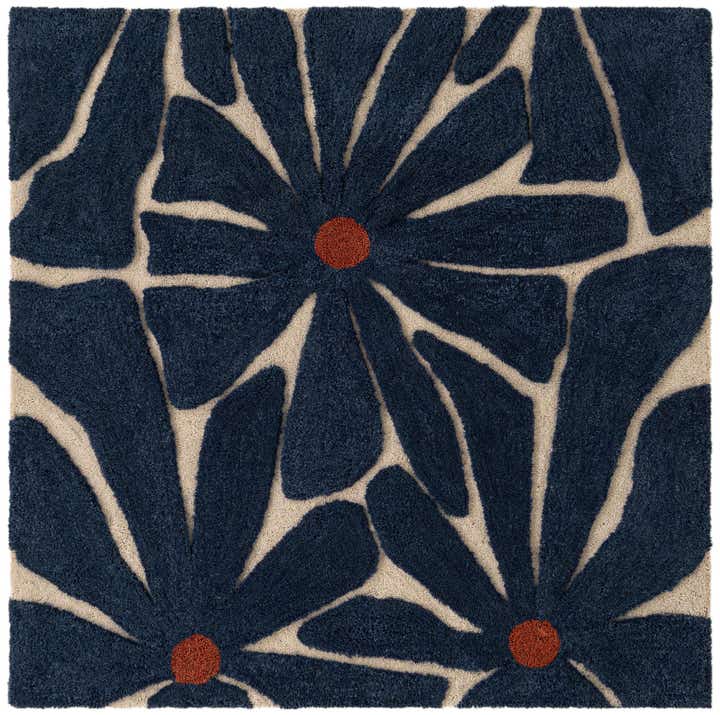 4' 1 x 4' 1 Handtufted Wool Square Rug