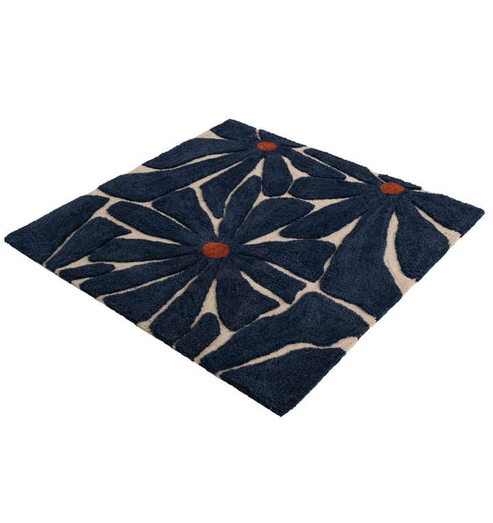 4' 1 x 4' 1 Handtufted Wool Square Rug