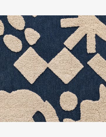 8' x 8' Handtufted Wool Square Rug