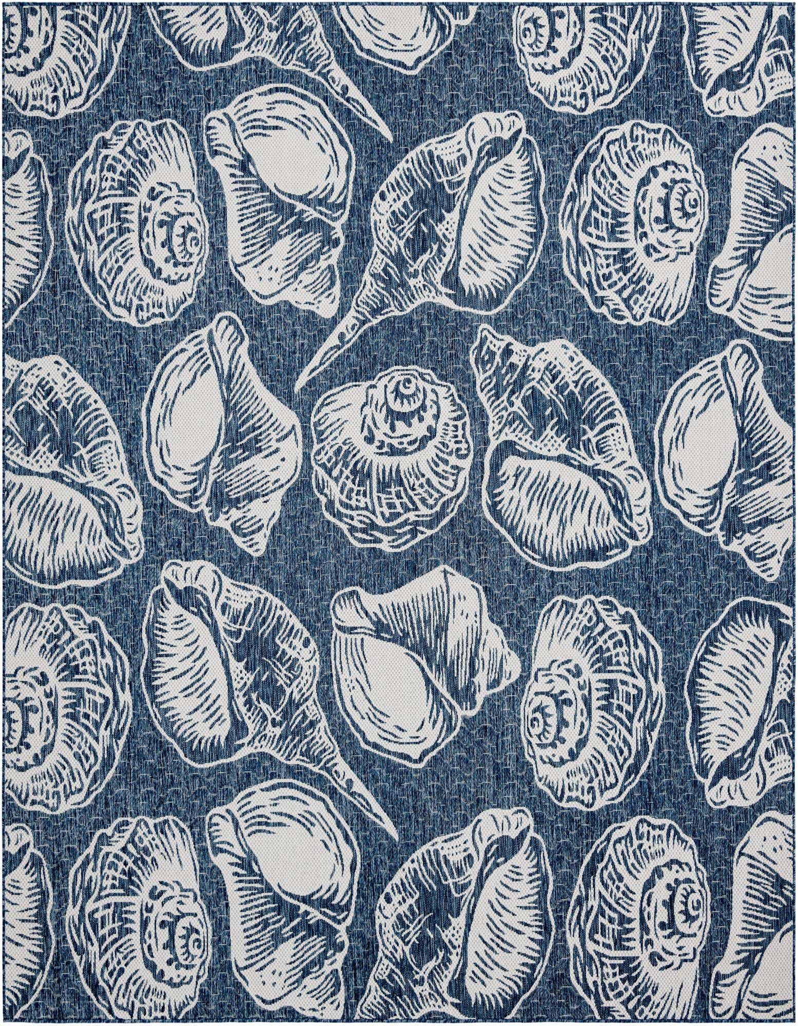 10' x 10' Easy-Clean Coastal Indoor / Outdoor Square Rug