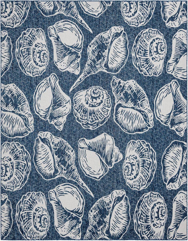 Detail image of 10' x 10' Easy-Clean Coastal Indoor / Outdoor Square Rug