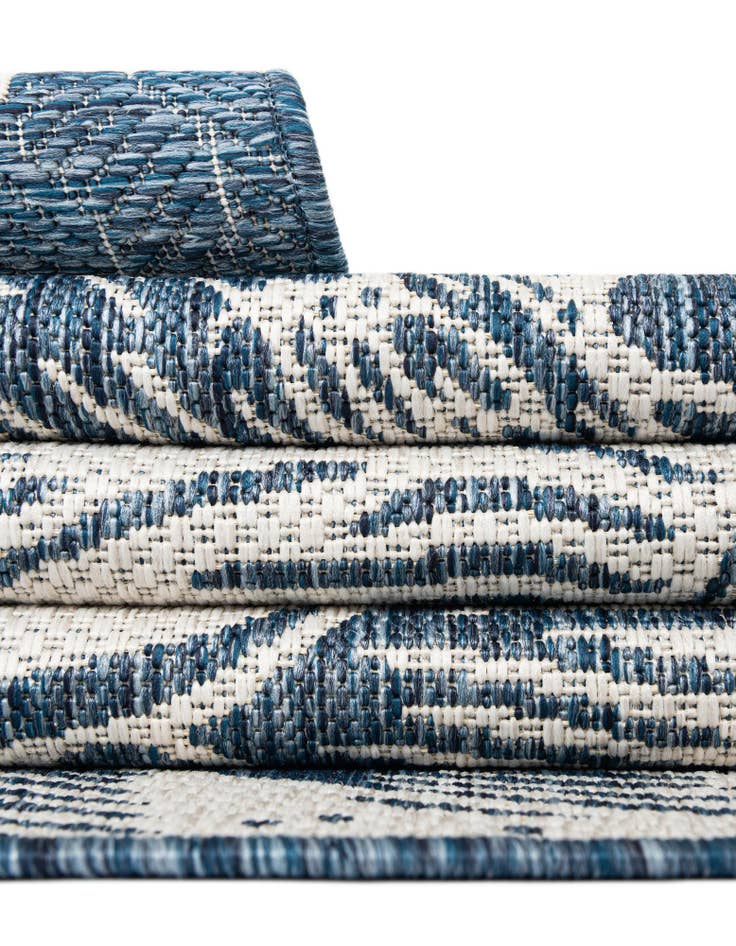 Detail image of 12' x 12'  Washable Coastal Indoor / Outdoor Square Rug