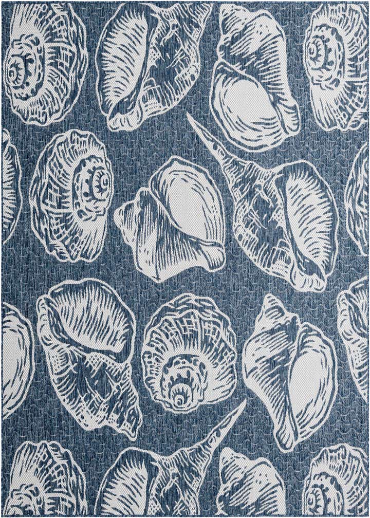 7' 10 x 7' 10 Easy-Clean Coastal Indoor / Outdoor Square Rug